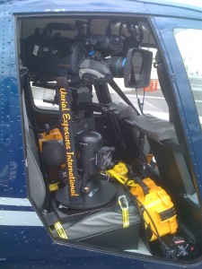 video camera equipment on r44 helicopter