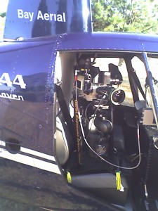 camera equipment on helicopter